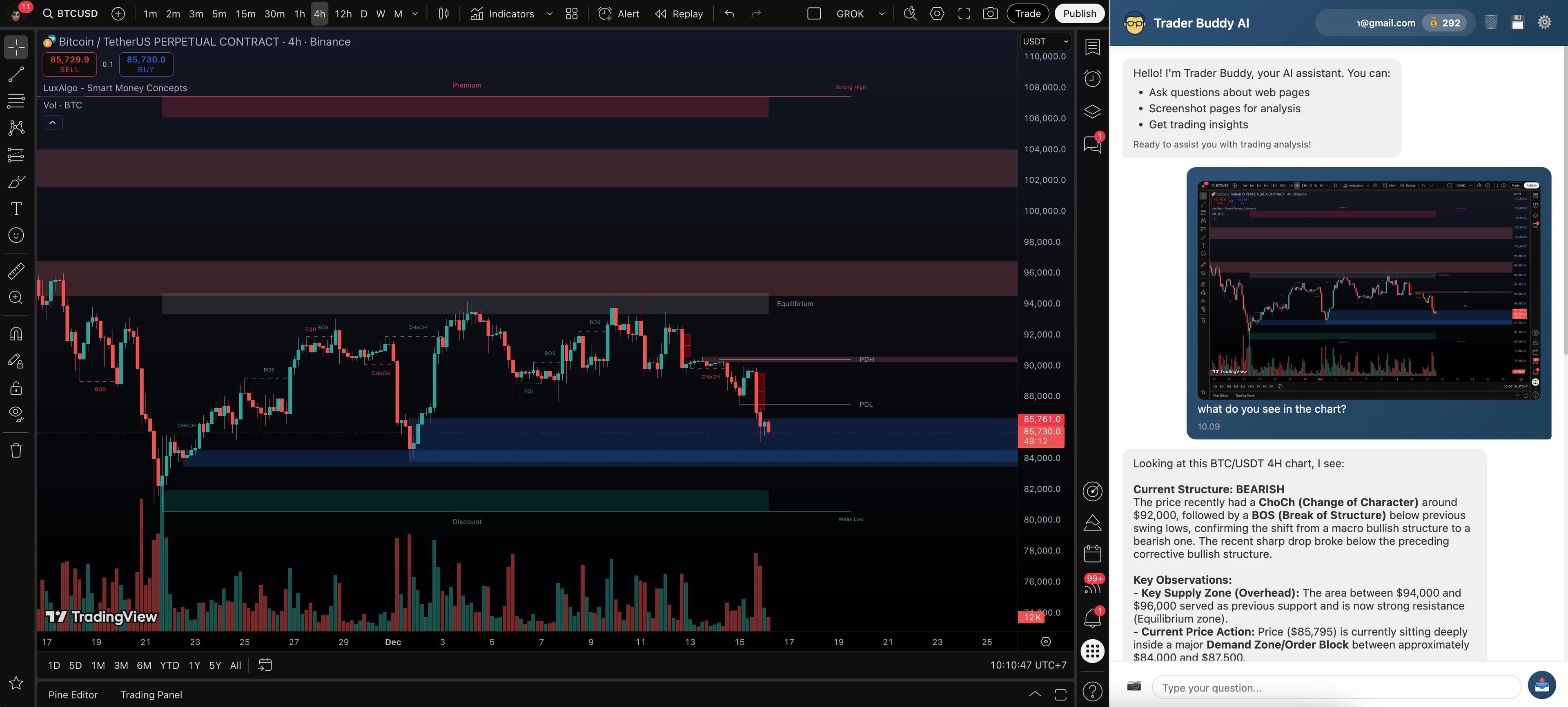 Trader Buddy Desktop View
